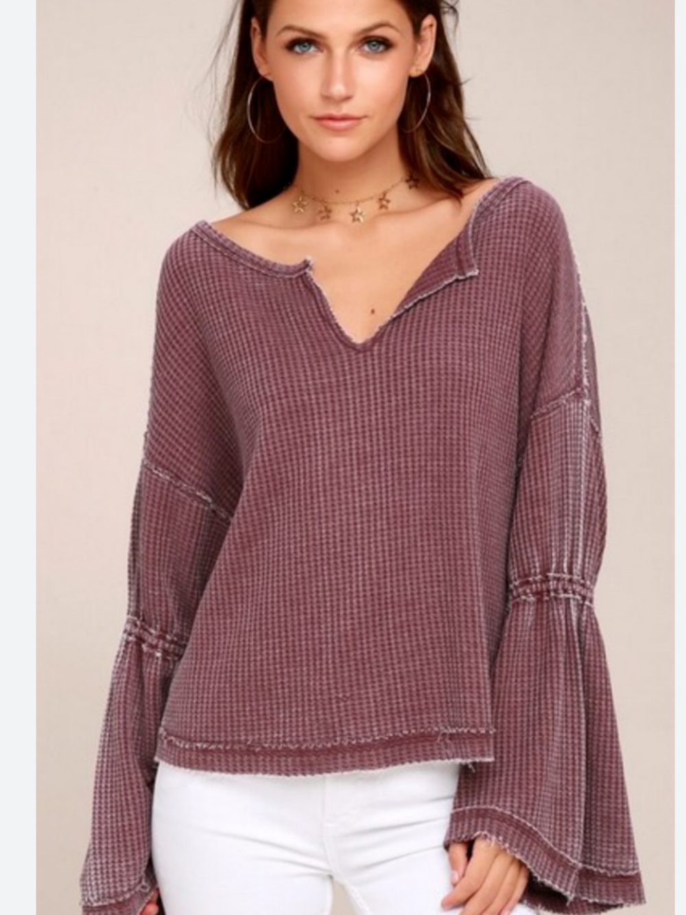 Free People Thermal Blouse